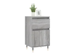 Aparador madera de ingeniería gris Sonoma 40x35x70 cm ES55608