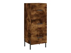 Aparador madera de ingeniería roble ahumado 34,5x34x90 cm ES86593
