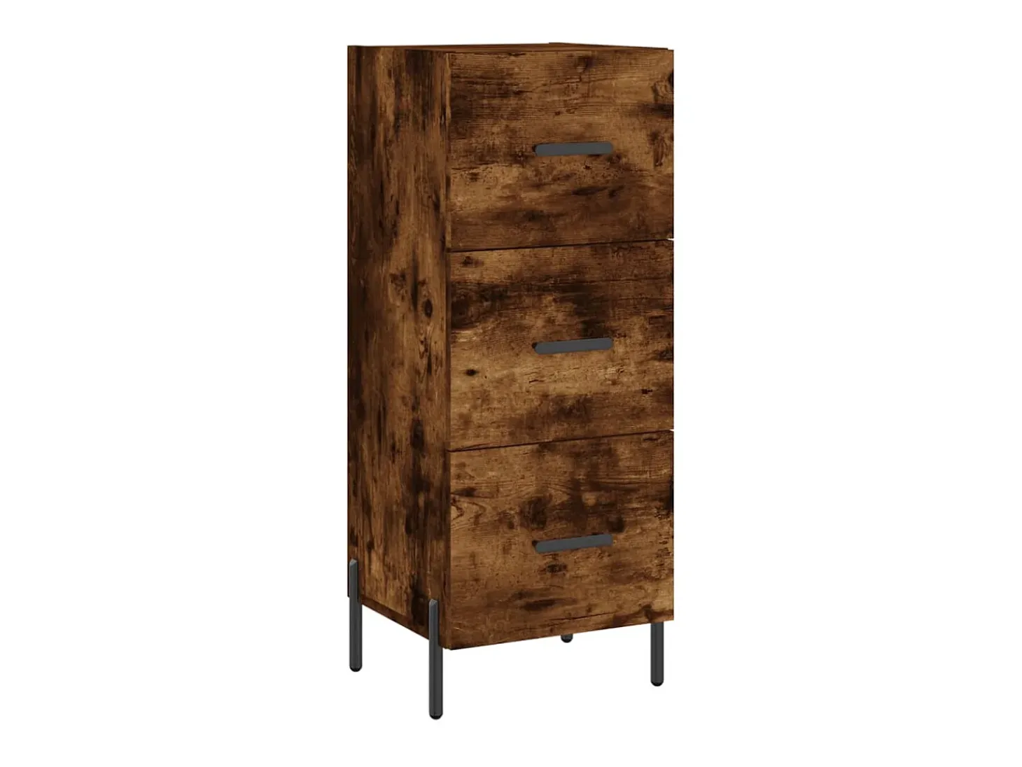 Aparador madera de ingeniería roble ahumado 34,5x34x90 cm ES86593
