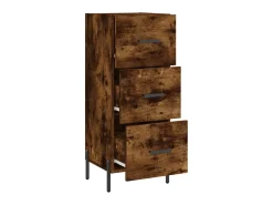 Aparador madera de ingeniería roble ahumado 34,5x34x90 cm ES86593