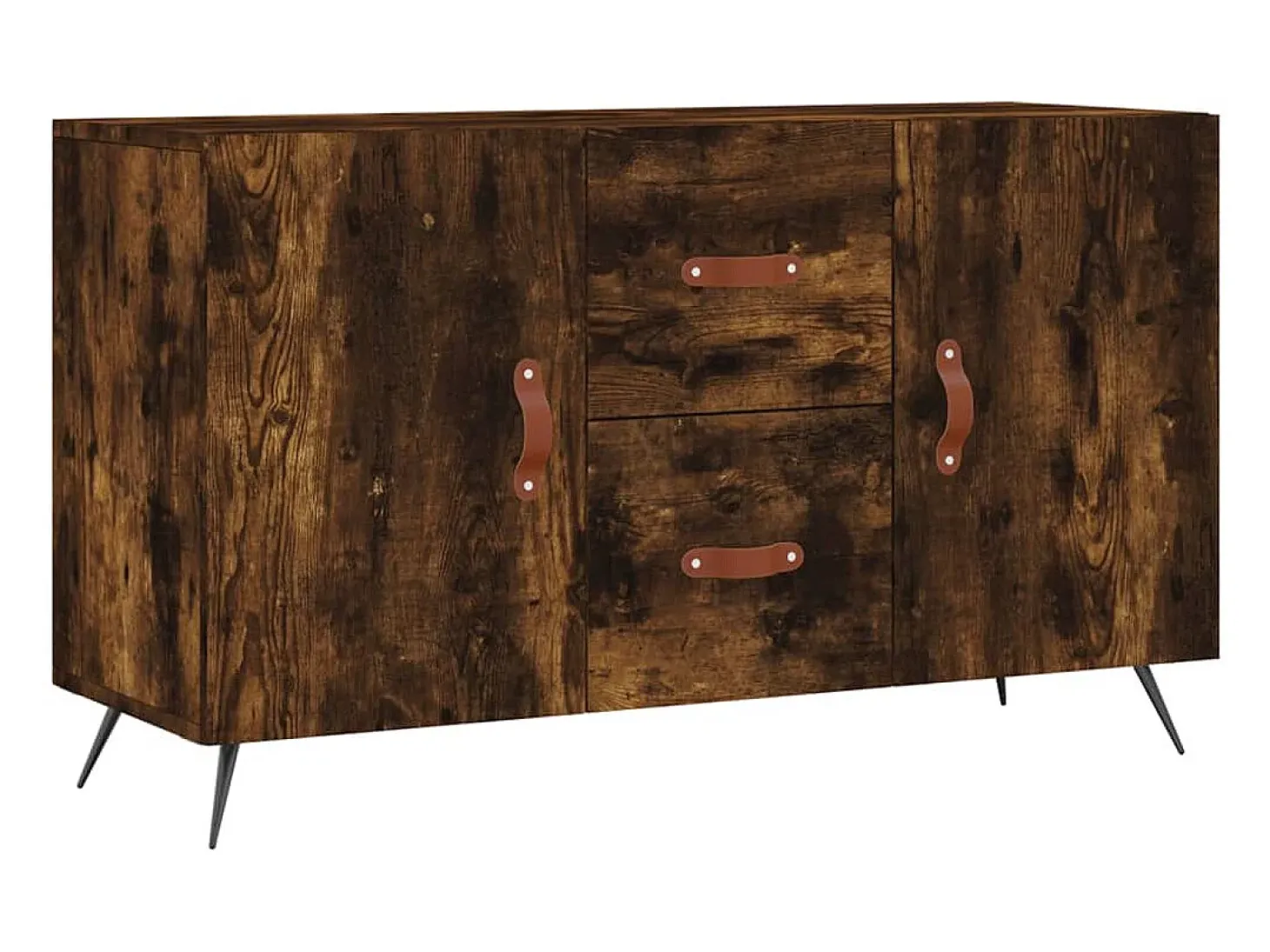Aparador madera de ingeniería roble ahumado 100x36x60 cm