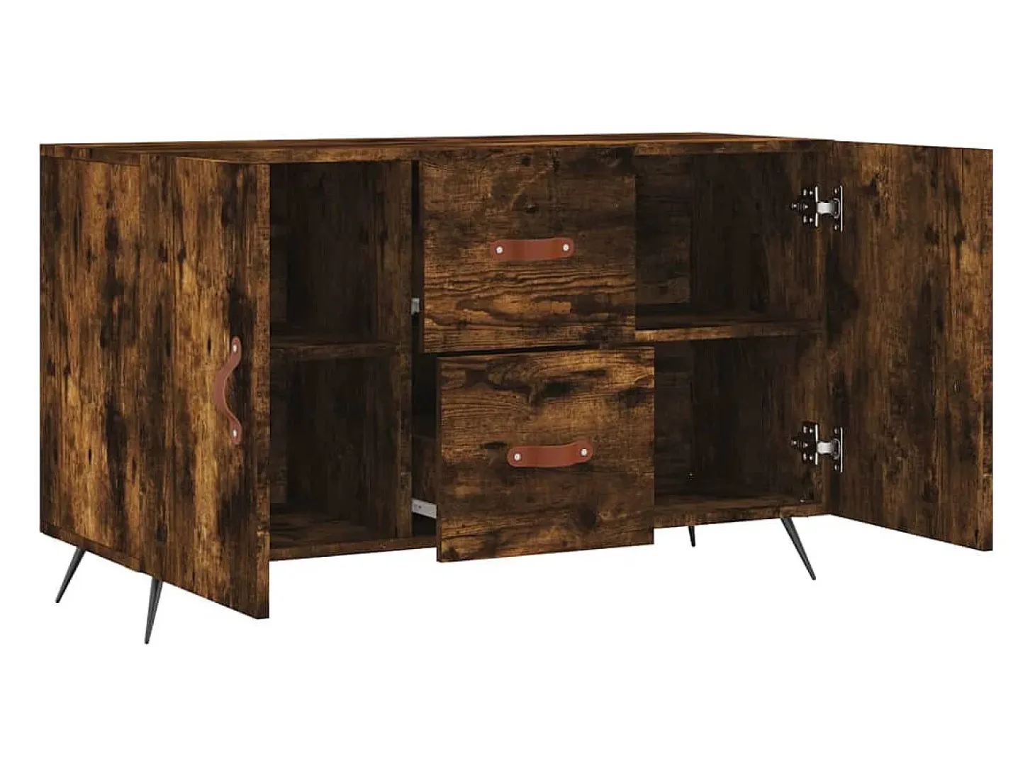 Aparador madera de ingeniería roble ahumado 100x36x60 cm