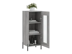 Aparador madera de ingeniería gris Sonoma 34,5x34x90 cm