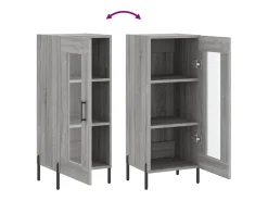 Aparador madera de ingeniería gris Sonoma 34,5x34x90 cm