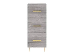 Aparador madera de ingeniería gris Sonoma 34,5x34x90 cm