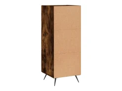 Aparador madera de ingeniería roble ahumado 34,5x34x90 cm