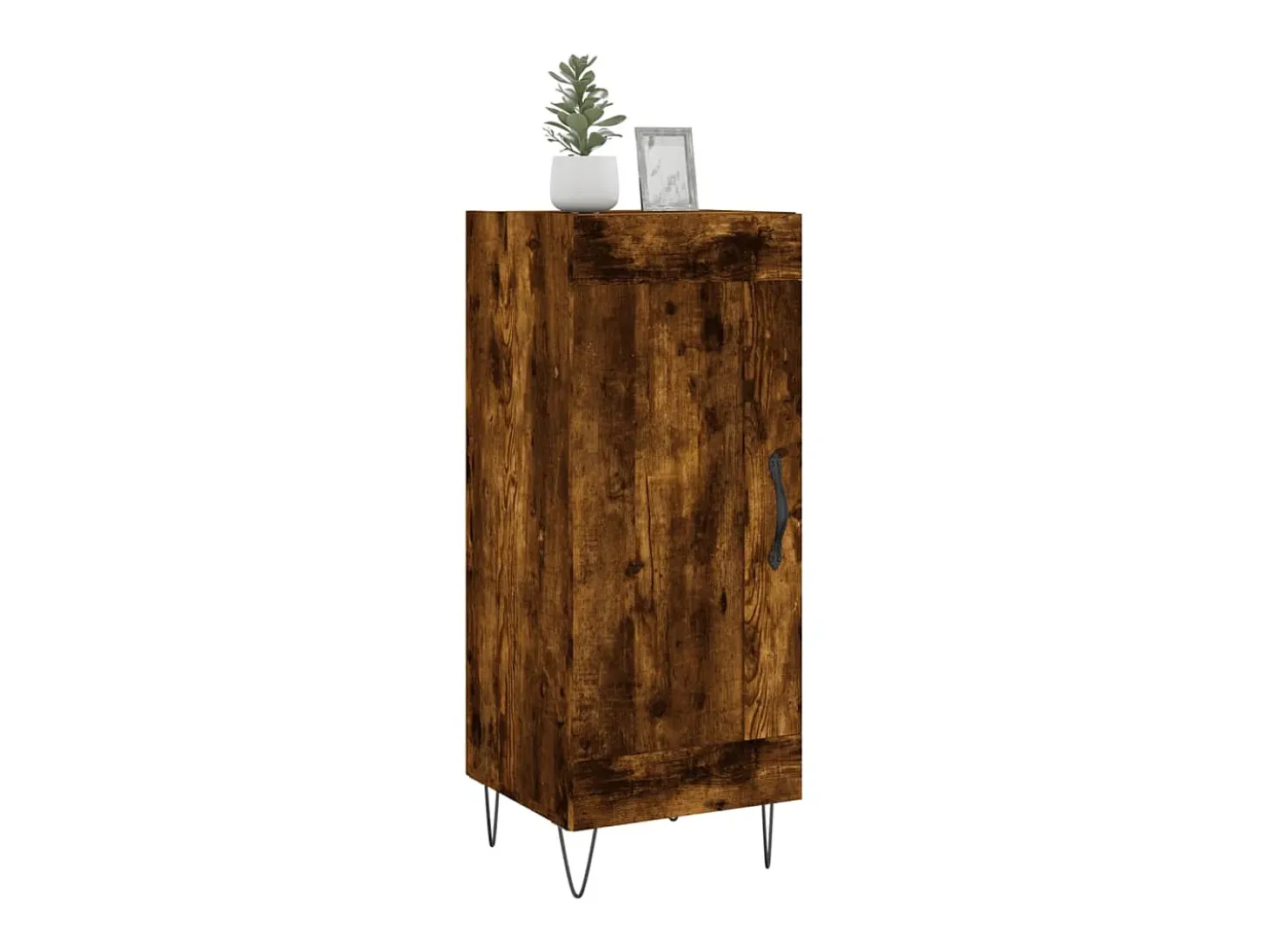 Aparador madera de ingeniería roble ahumado 34,5x34x90 cm ES29340