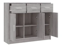 Aparador madera de ingeniería gris Sonoma 91x28x75 cm