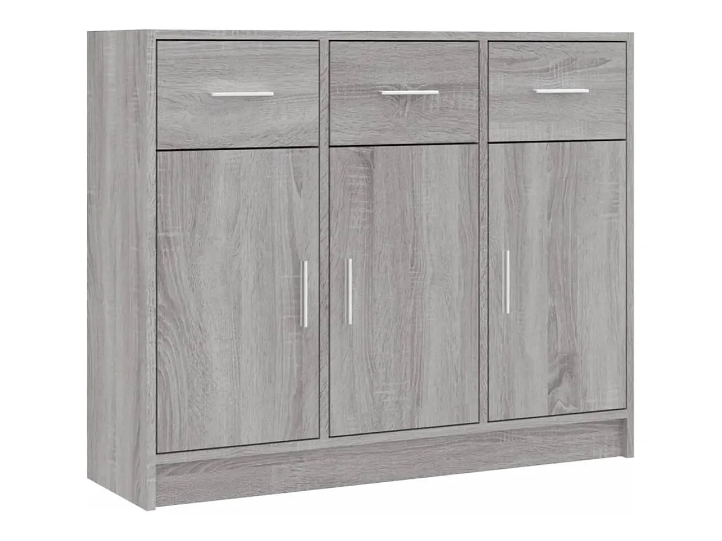 Aparador madera de ingeniería gris Sonoma 91x28x75 cm