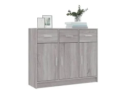 Aparador madera de ingeniería gris Sonoma 91x28x75 cm