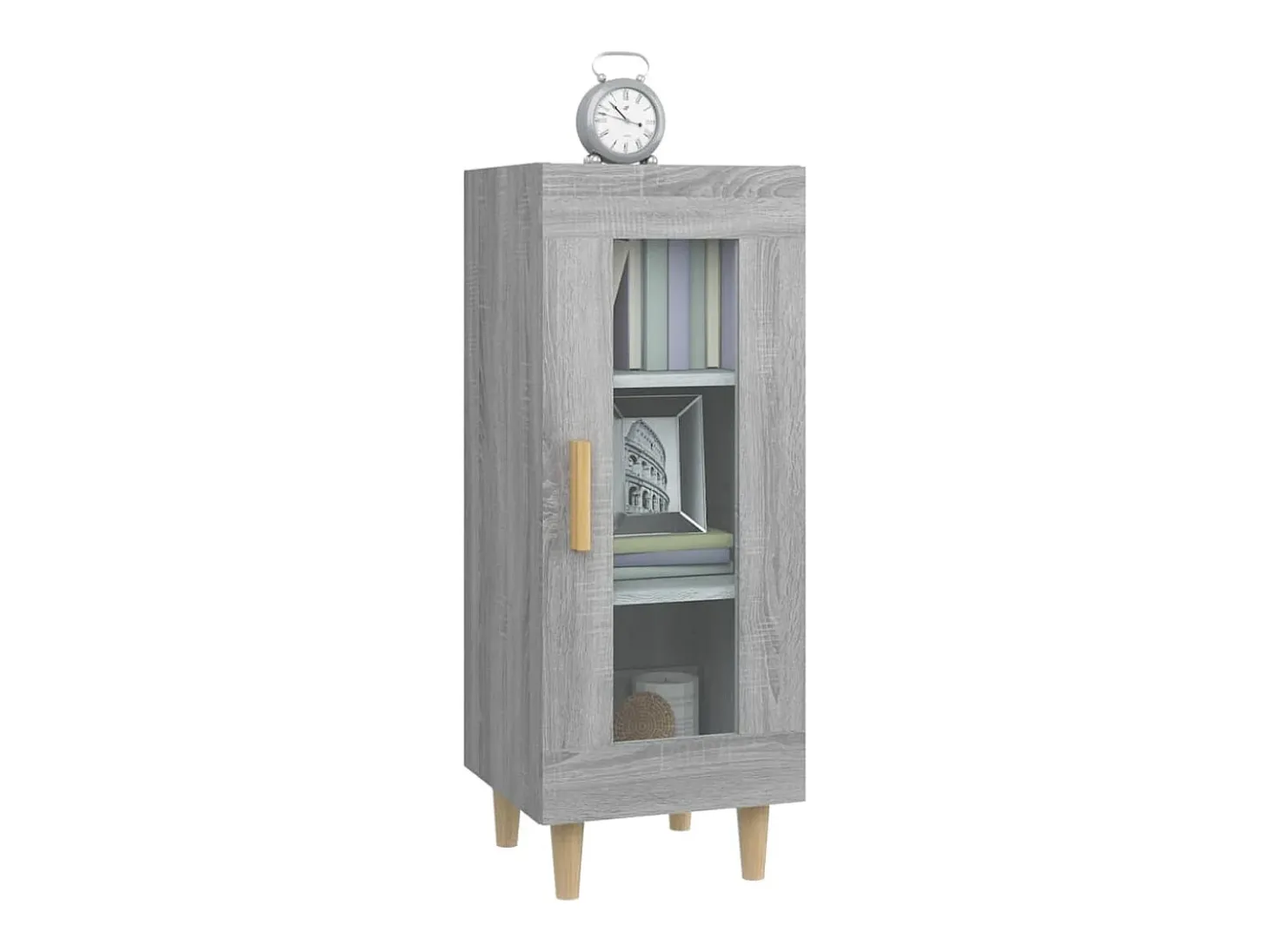 Aparador madera de ingeniería gris Sonoma 34,5x34x90 cm