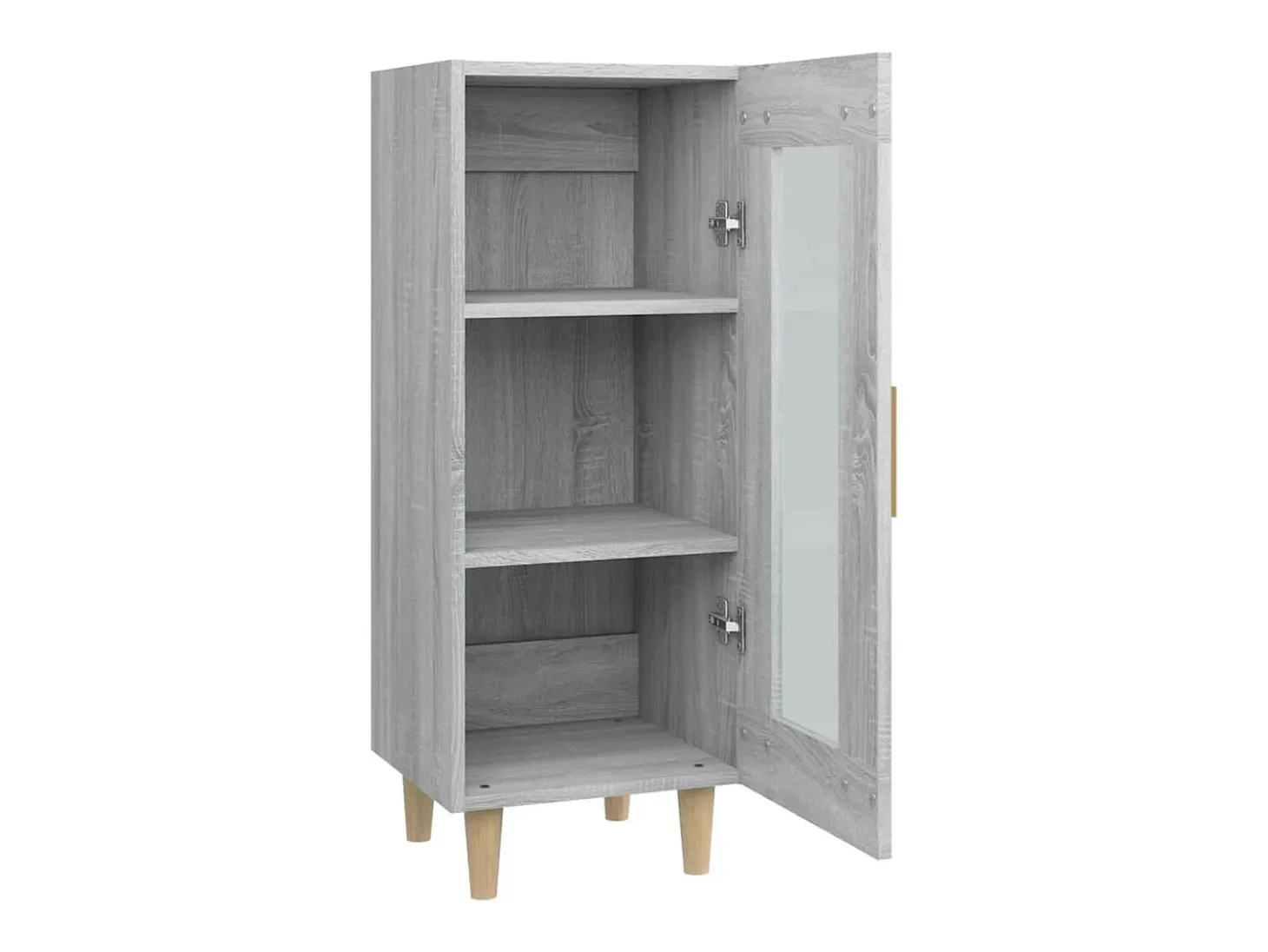 Aparador madera de ingeniería gris Sonoma 34,5x34x90 cm