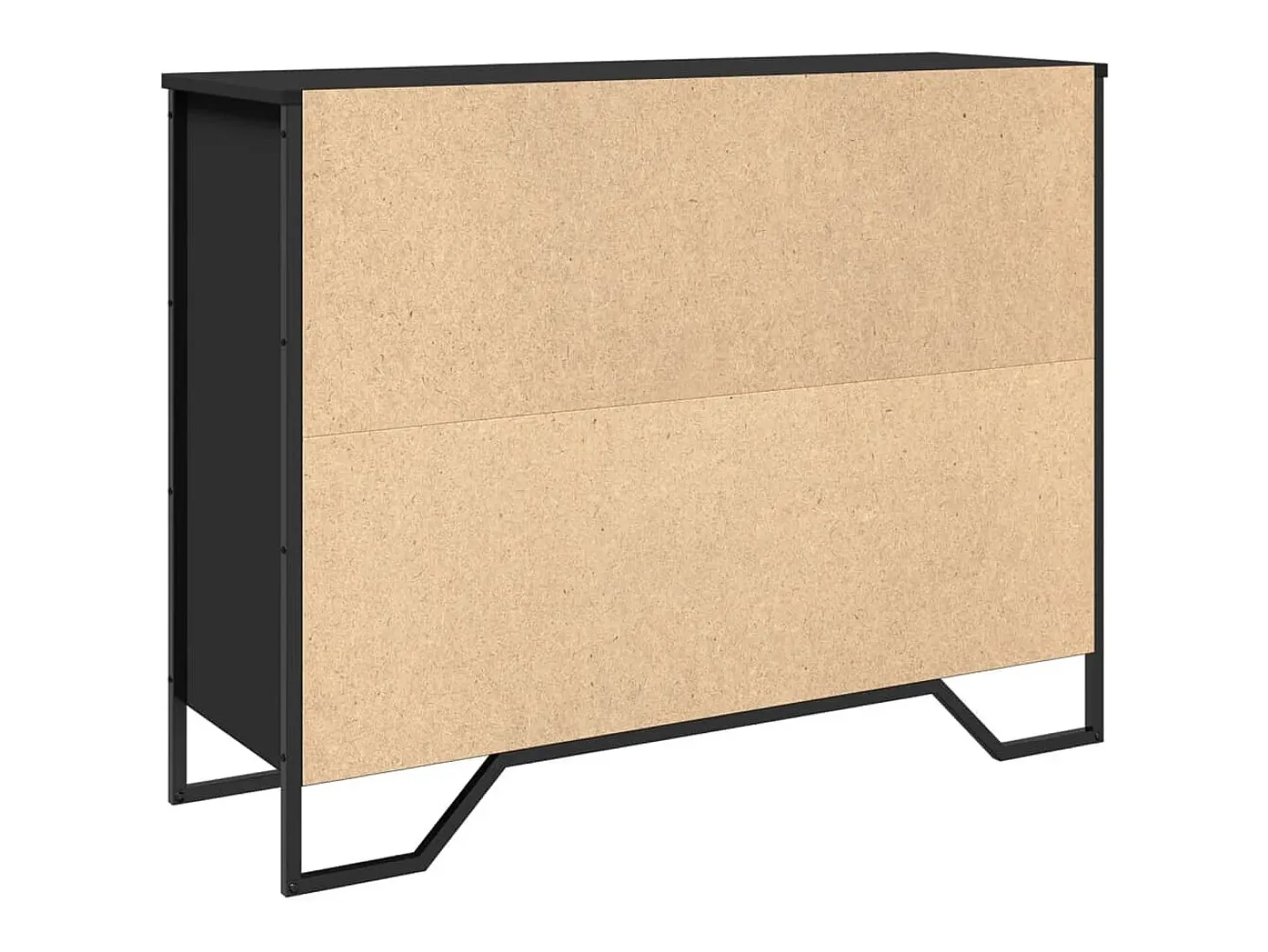Aparador madera de ingeniería negro 97x32,5x74,5 cm