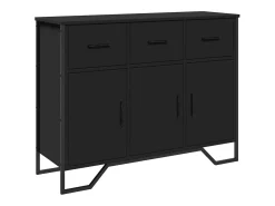 Aparador madera de ingeniería negro 97x32,5x74,5 cm