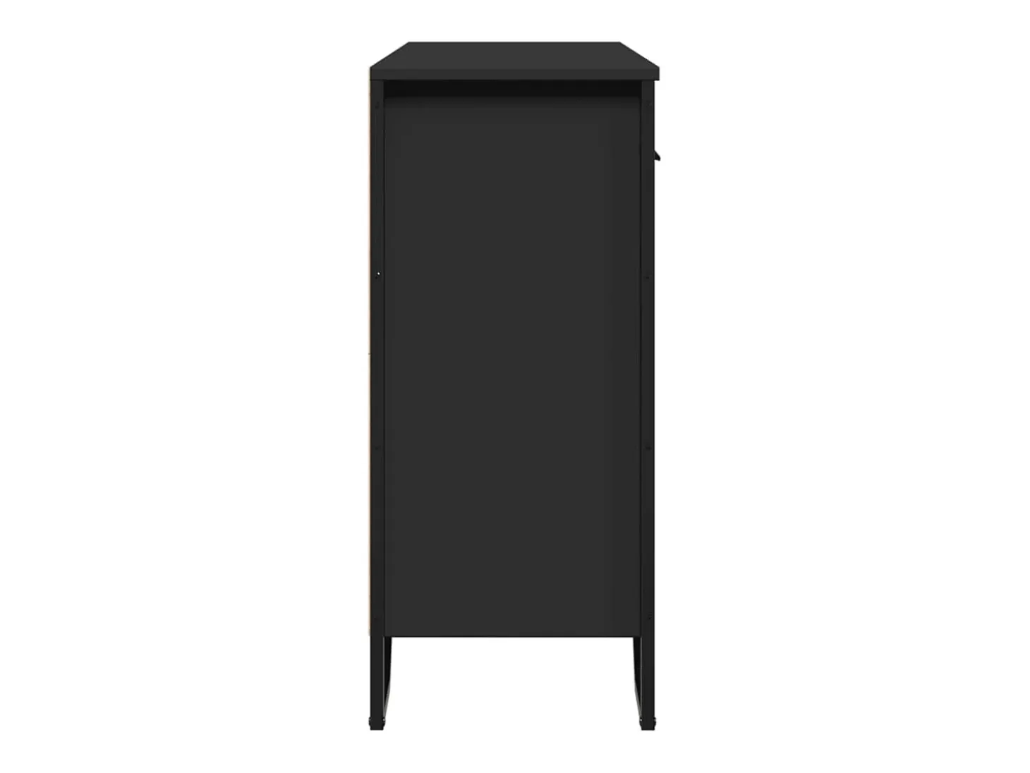 Aparador madera de ingeniería negro 97x32,5x74,5 cm
