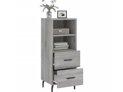 Aparador madera de ingeniería gris Sonoma 34,5x34x90 cm ES43241