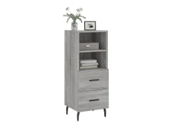 Aparador madera de ingeniería gris Sonoma 34,5x34x90 cm ES43241
