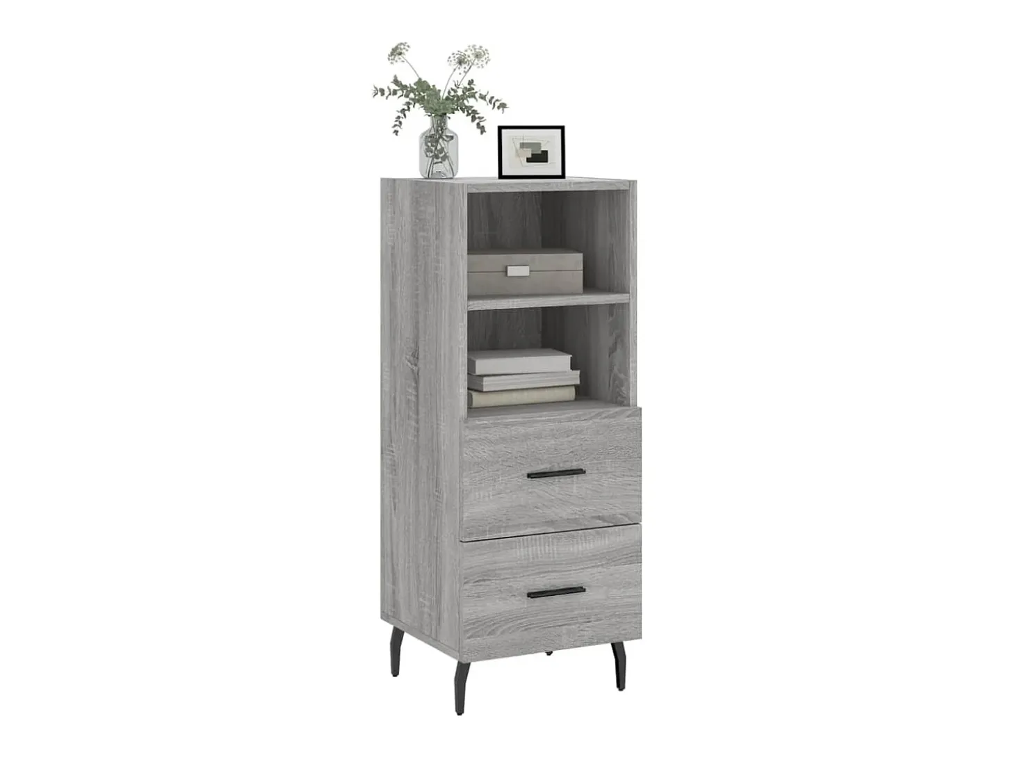Aparador madera de ingeniería gris Sonoma 34,5x34x90 cm ES43241
