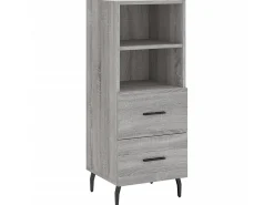 Aparador madera de ingeniería gris Sonoma 34,5x34x90 cm ES43241