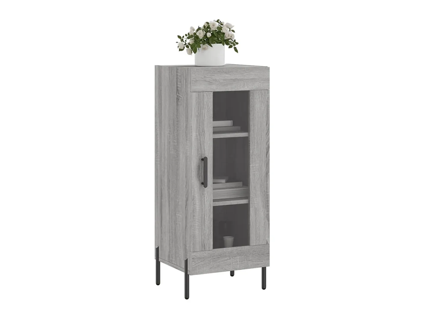 Aparador madera de ingeniería gris Sonoma 34,5x34x90 cm ES61787
