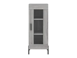 Aparador madera de ingeniería gris Sonoma 34,5x34x90 cm ES61787