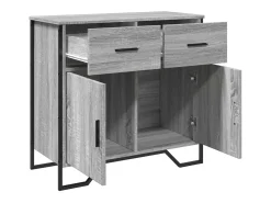 Aparador madera de ingeniería gris Sonoma 79,5x35,5x74,5 cm