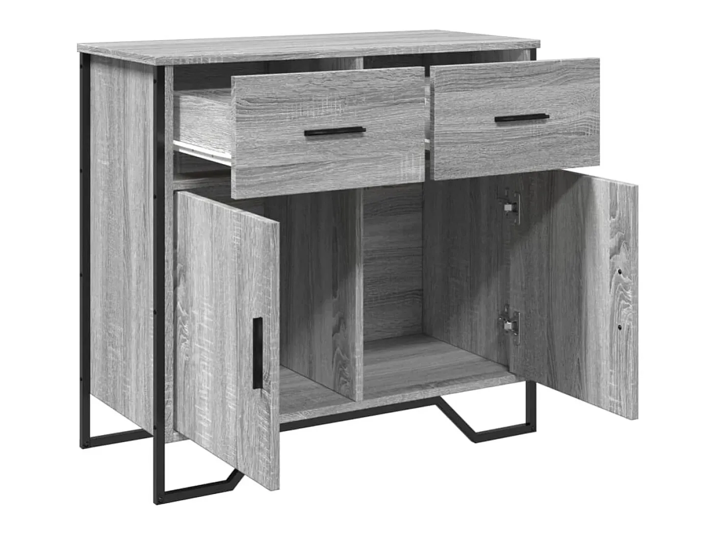 Aparador madera de ingeniería gris Sonoma 79,5x35,5x74,5 cm