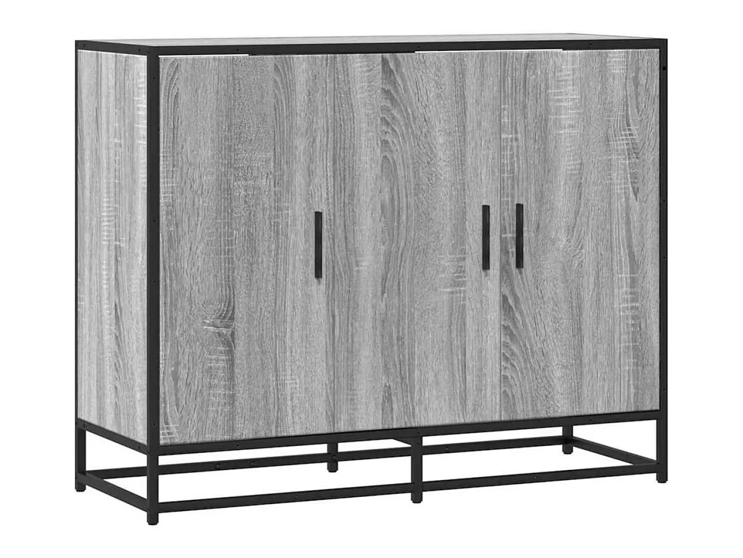 Aparador madera de ingeniería gris sonoma 94x35x76 cm