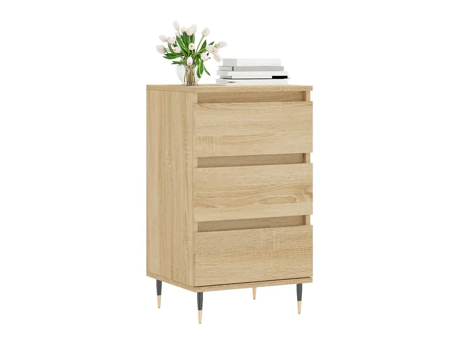 Aparador madera de ingeniería roble Sonoma 40x35x70 cm ES61283