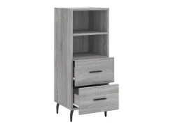 Aparador madera de ingeniería gris Sonoma 34,5x34x90 cm