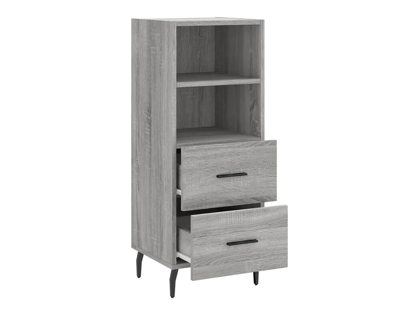 Aparador madera de ingeniería gris Sonoma 34,5x34x90 cm
