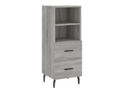 Aparador madera de ingeniería gris Sonoma 34,5x34x90 cm