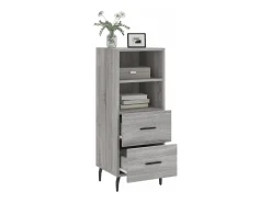 Aparador madera de ingeniería gris Sonoma 34,5x34x90 cm