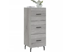 Aparador madera de ingeniería gris Sonoma 34,5x34x90 cm ES70701