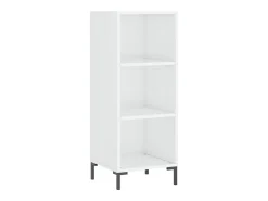 Aparador madera de ingeniería blanco brillante 34,5x32,5x90 cm ES68628