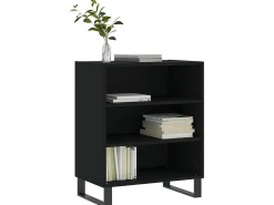 Aparador madera de ingeniería negro 57x35x70 cm ES61737