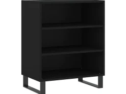 Aparador madera de ingeniería negro 57x35x70 cm ES61737