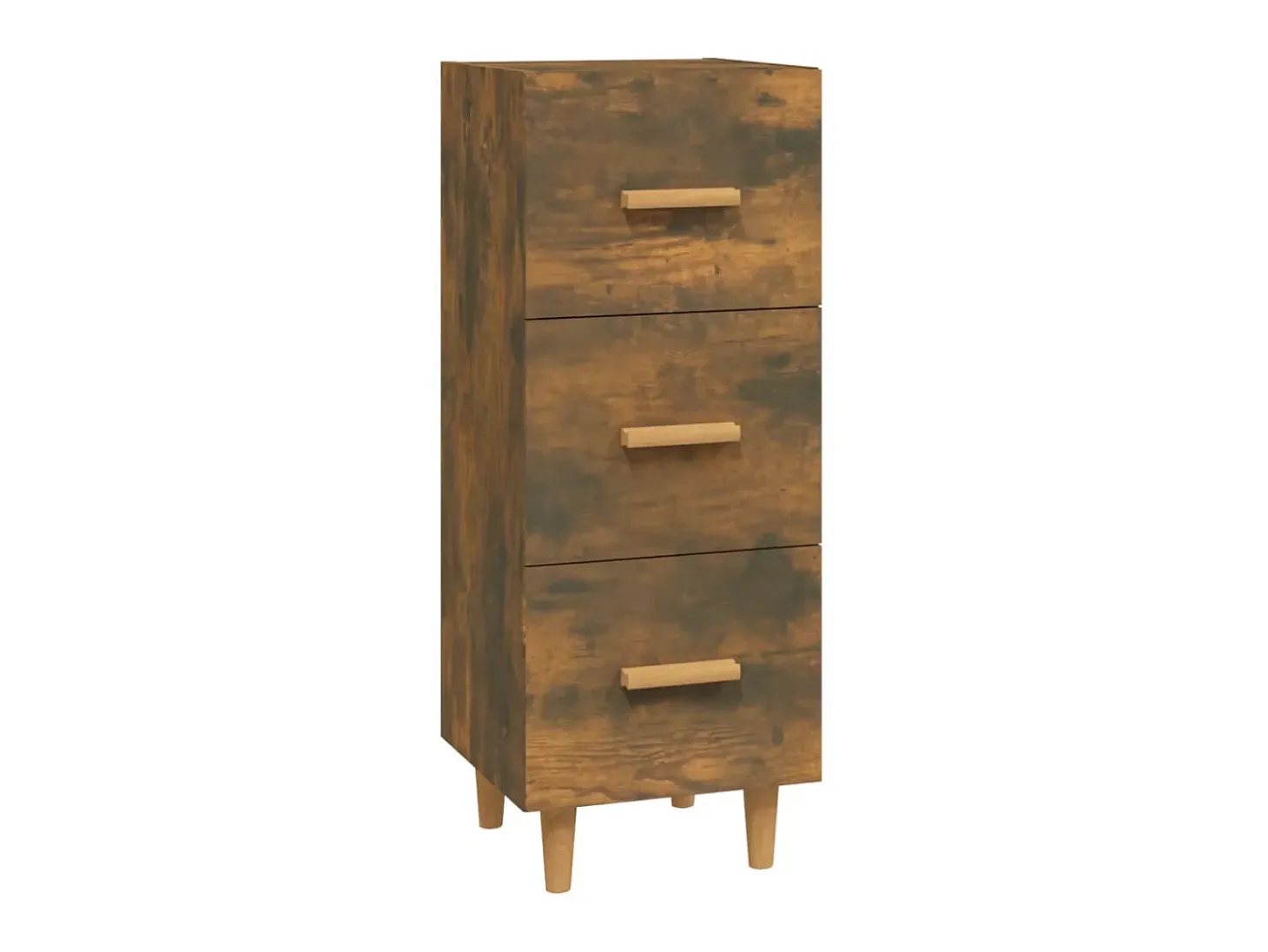 Aparador madera de ingeniería roble ahumado 34,5x34x90 cm ES73869