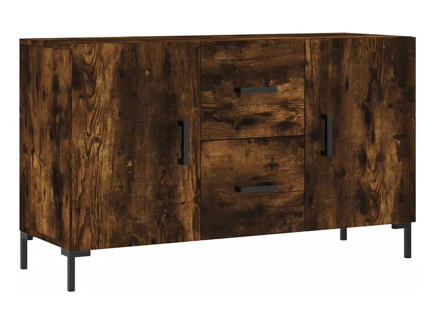 Aparador madera de ingeniería roble ahumado 100x36x60 cm