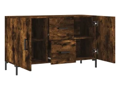 Aparador madera de ingeniería roble ahumado 100x36x60 cm
