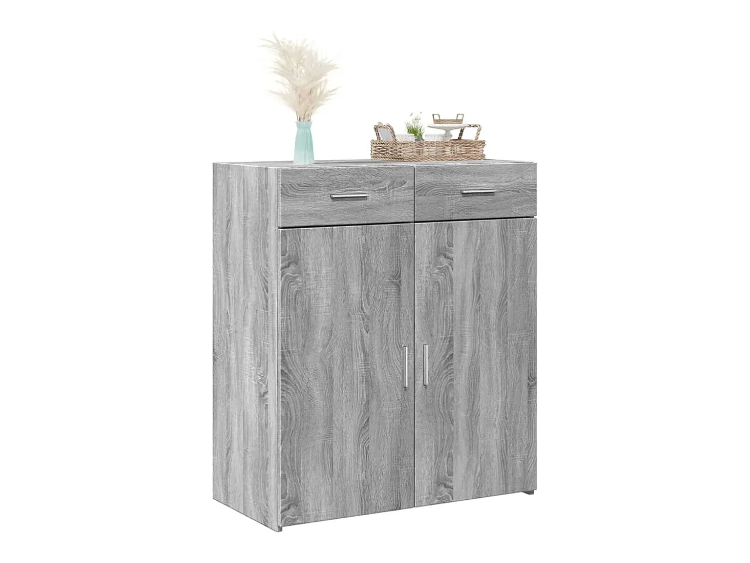 Aparador madera de ingeniería gris Sonoma 80x42,5x93 cm