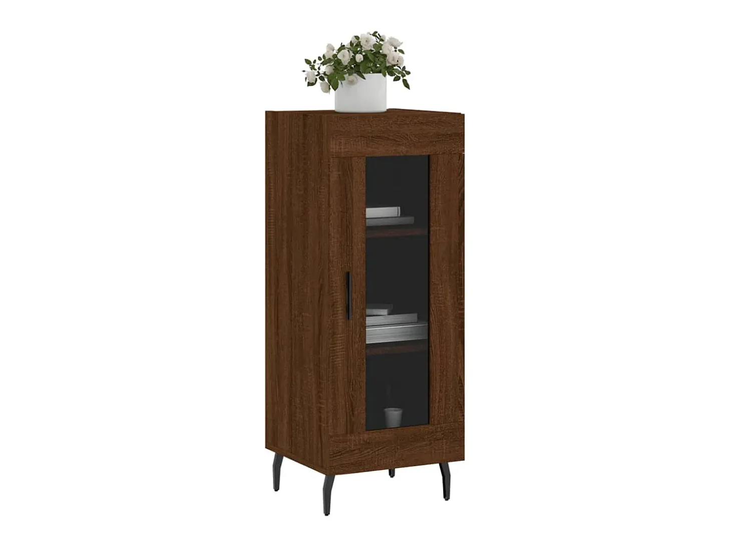 Aparador madera de ingeniería marrón roble 34,5x34x90 cm ES72247