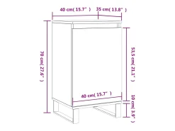Aparador madera de ingeniería gris hormigón 40x35x70 cm