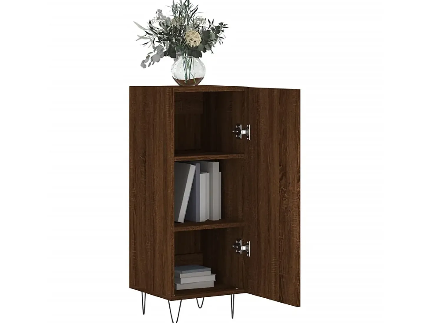 Aparador madera de ingeniería marrón roble 34,5x34x90 cm ES70272