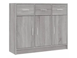 Aparador madera de ingeniería gris Sonoma 91x28x75 cm ES52646