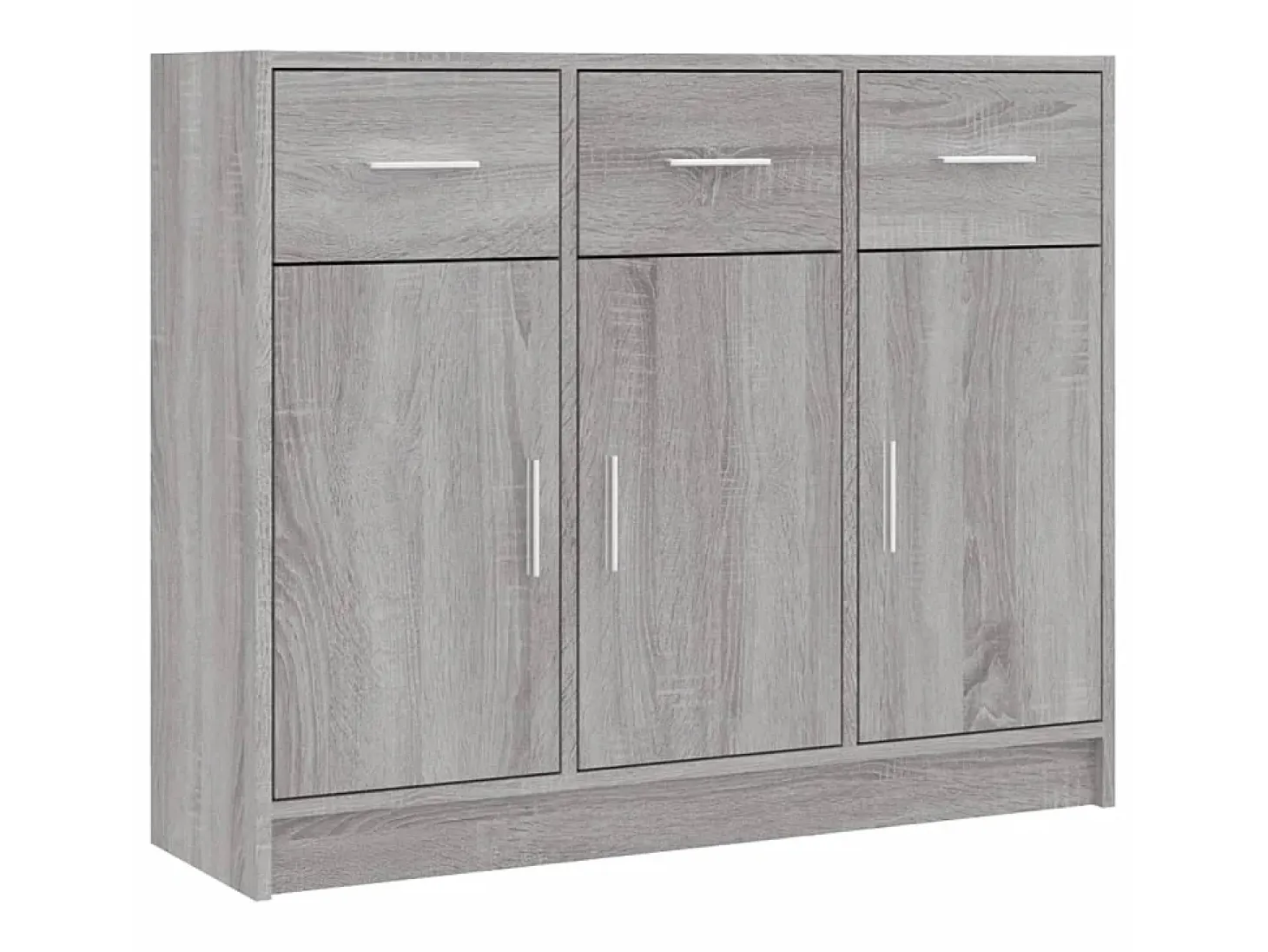 Aparador madera de ingeniería gris Sonoma 91x28x75 cm ES52646