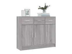 Aparador madera de ingeniería gris Sonoma 91x28x75 cm ES52646