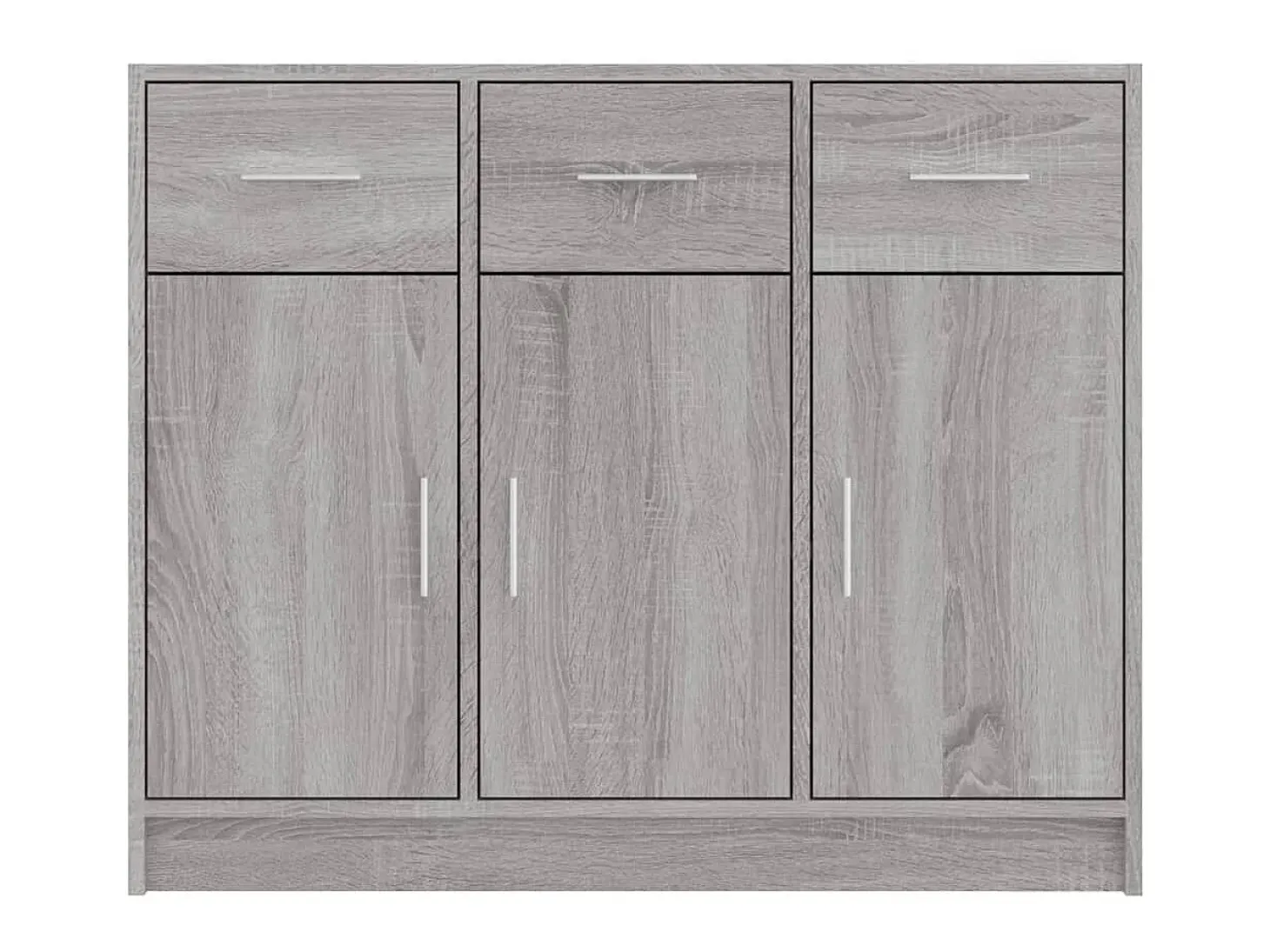 Aparador madera de ingeniería gris Sonoma 91x28x75 cm ES52646