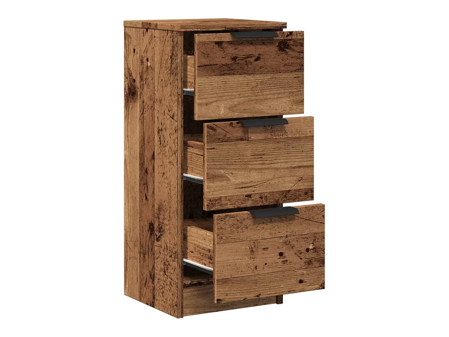 Aparador madera de ingeniería madera envejecida 30x30x70 cm