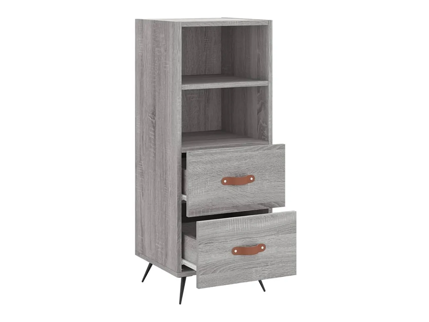 Aparador madera de ingeniería gris Sonoma 34,5x34x90 cm ES49755